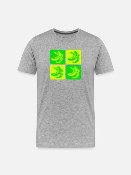 Abstract Bananas Pop Art Design - Men's Premium Organic T-Shirt - heather grey