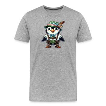 Manchot bavarois - T-shirt bio Premium Homme - gris chiné - Devant - Damien (186cm)