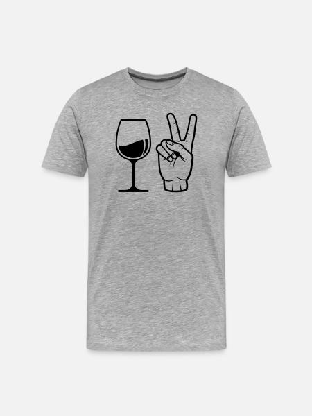Order wine - Men's Premium Organic T-Shirt - heather grey