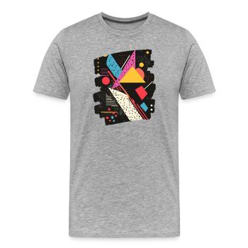 Années 80 - T-shirt bio Premium Homme - gris chiné - Devant - Damien (186cm)