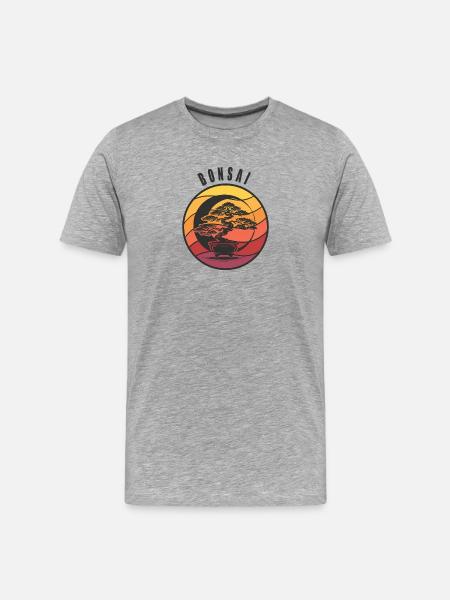 Bonsaï Yin Yang - T-shirt bio Premium Homme - gris chiné