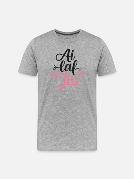 i laf ju - Men's Premium Organic T-Shirt - heather grey