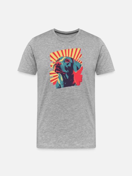 Labrador - Men's Premium Organic T-Shirt - heather grey