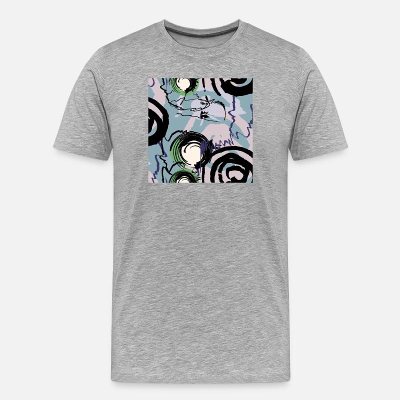 Handgezeichnete Formen - Männer Premium Bio T-Shirt - Grau meliert