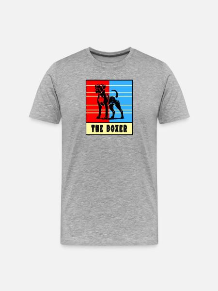 The Boxer – Strong Dog - Men's Premium Organic T-Shirt - heather grey