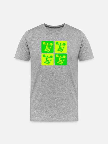 Cheerleader Design - Men's Premium Organic T-Shirt - heather grey