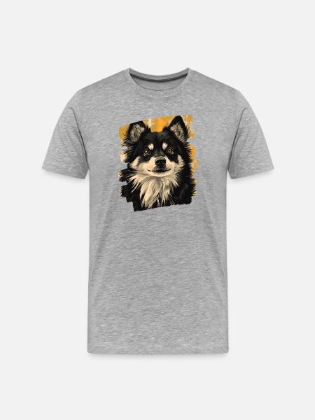 Finnish Lapphund - Men's Premium Organic T-Shirt - heather grey