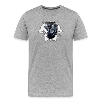 In the shadow of elegance: A black swan. - Men's Premium Organic T-Shirt - heather grey - Front - Damien (186cm)