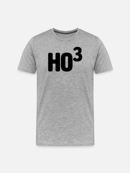 Ho3 - Ho Ho Ho - Men's Premium Organic T-Shirt - heather grey