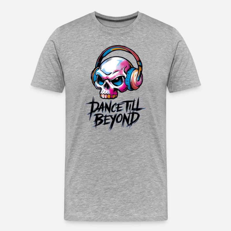 Dance till beyond - Männer Premium Bio T-Shirt - Grau meliert