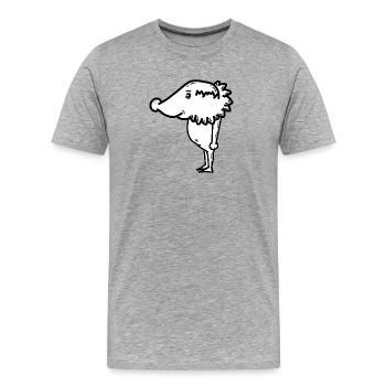 Humorvoller igel-Charakterentwurf - Männer Premium Bio T-Shirt - Grau meliert - Vorne - Damien (186cm)