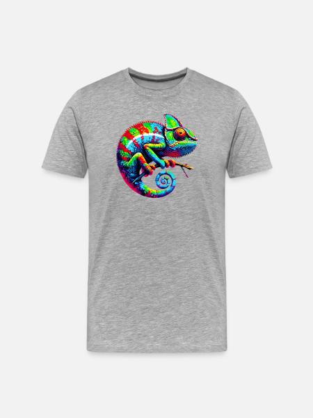 Chameleon - Men's Premium Organic T-Shirt - heather grey