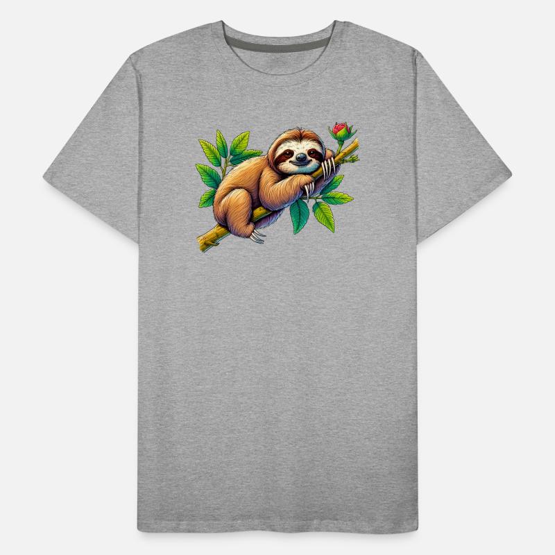 Faultier Männer Premium Bio T-Shirt