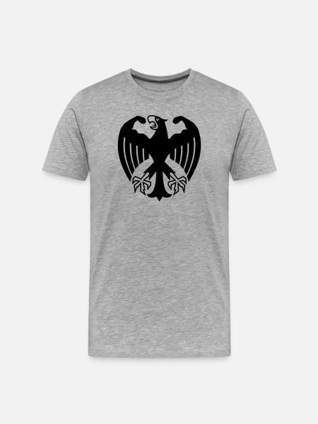 Fitness eagle with muscles - Men's Premium Organic T-Shirt - heather grey