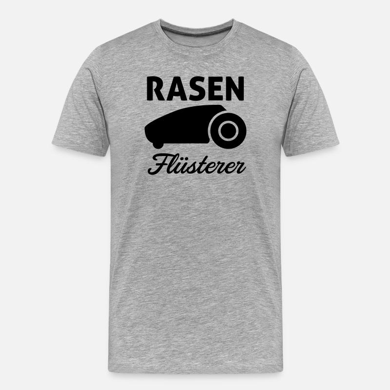 Rasen Flüsterer - Männer Premium Bio T-Shirt - Grau meliert