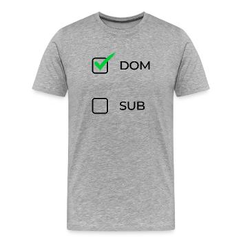 Dom Choice - Men's Premium Organic T-Shirt - heather grey - Front - Damien (186cm)