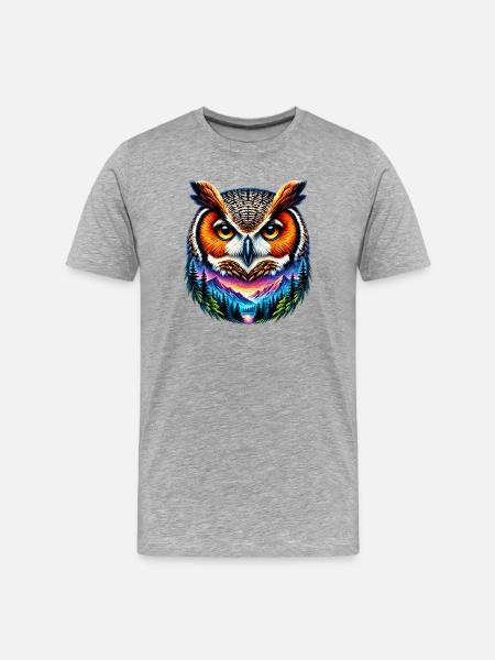 Hibou - T-shirt bio Premium Homme - gris chiné