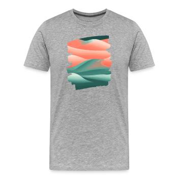 Abstrakte Kunst - Männer Premium Bio T-Shirt - Grau meliert - Vorne - Damien (186cm)