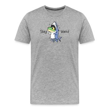 Stay Weird - Men's Premium Organic T-Shirt - heather grey - Front - Damien (186cm)