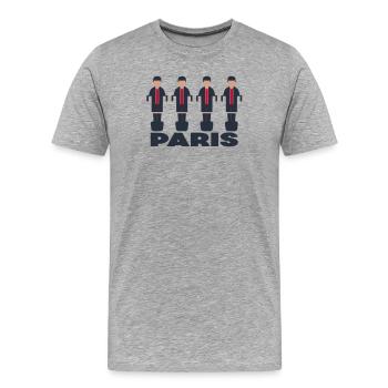 Paris - Männer Premium Bio T-Shirt - Grau meliert - Vorne - Damien (186cm)