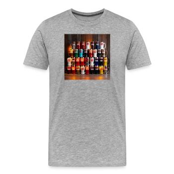 I Love Beer Becher Kollektion - Männer Premium Bio T-Shirt - Grau meliert - Vorne - Damien (186cm)