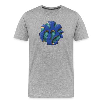 Lebender Azurknoten - Männer Premium Bio T-Shirt - Grau meliert - Vorne - Damien (186cm)