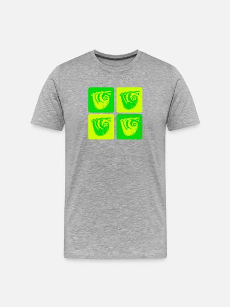 Relaxed sloth – take it easy - Men's Premium Organic T-Shirt - heather grey