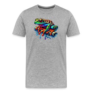 Frog - Men's Premium Organic T-Shirt - heather grey - Front - Damien (186cm)
