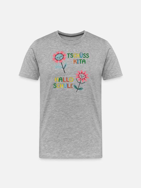 Goodbye Kita Hello School - Men's Premium Organic T-Shirt - heather grey