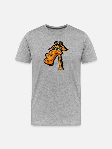 Giraffe Animal Costumes Spot Pattern - Men's Premium Organic T-Shirt - heather grey