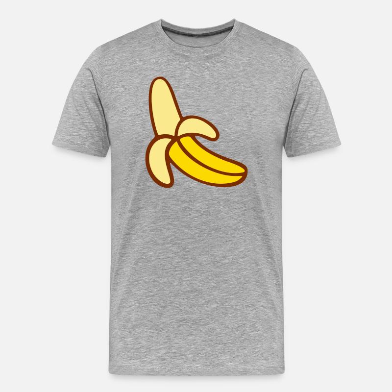 Banane - Männer Premium Bio T-Shirt - Grau meliert