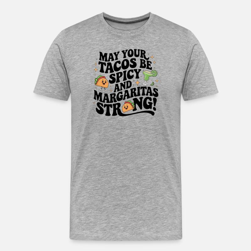 Sinco de Mayo Tacos - Männer Premium Bio T-Shirt - Grau meliert