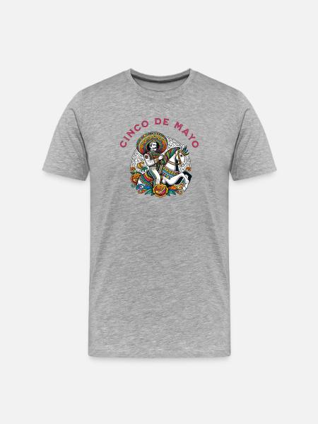 Cinco de Mayo Mexican Pride - Men's Premium Organic T-Shirt - heather grey
