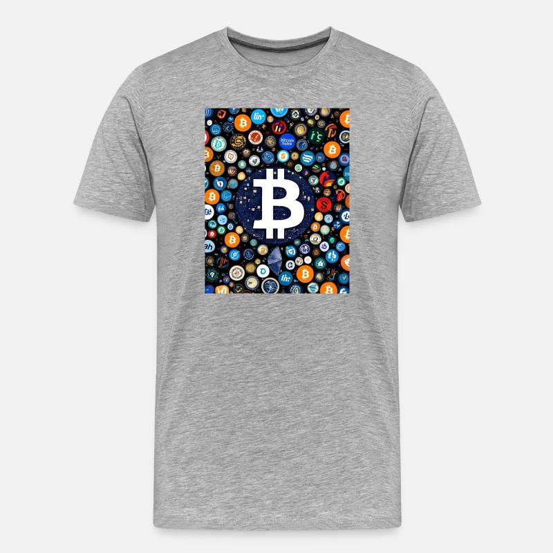 JensJensen - Männer Premium Bio T-Shirt - Grau meliert