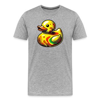 Caneton Canard Canard Canard - T-shirt bio Premium Homme - gris chiné - Devant - Damien (186cm)