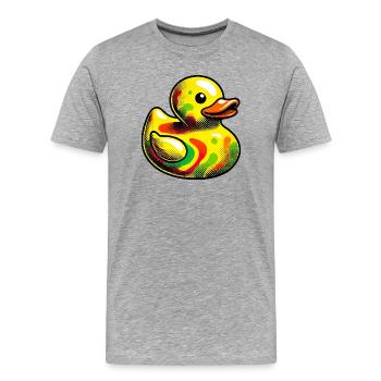 Caneton Canard Canard Canard - T-shirt bio Premium Homme - gris chiné - Devant - Damien (186cm)