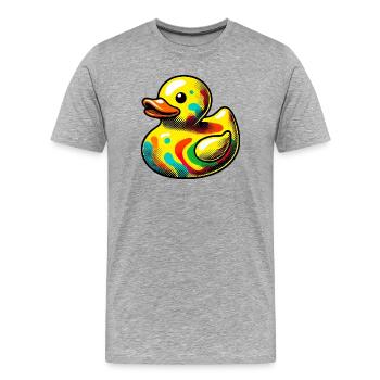 Duckling Duck Duck Duck - Men's Premium Organic T-Shirt - heather grey - Front - Damien (186cm)