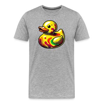 Duckling Duck Duck Duck - Men's Premium Organic T-Shirt - heather grey - Front - Damien (186cm)