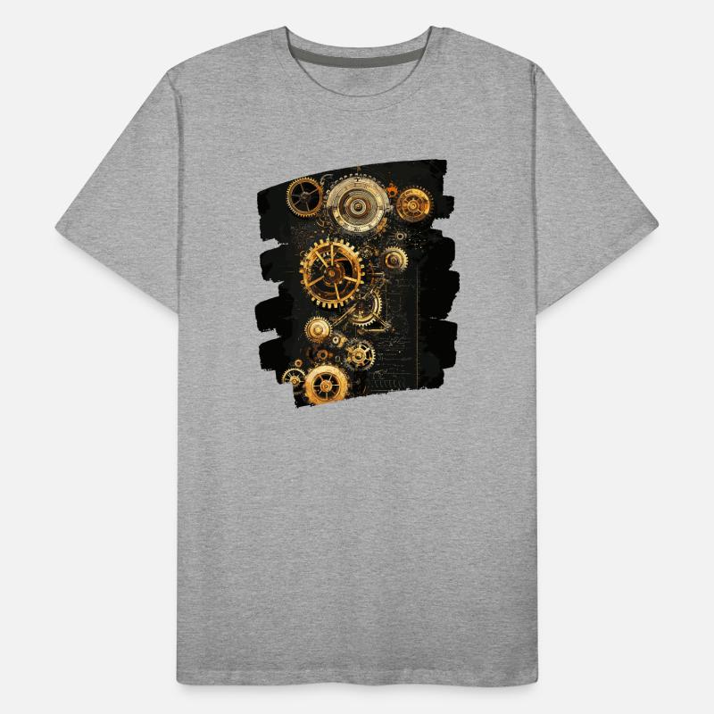 Steampunk Clockwork Men's Premium Organic T-Shirt