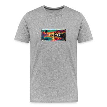 Lautoka – Tropical Paradise in Fiji - Men's Premium Organic T-Shirt - heather grey - Front - Damien (186cm)