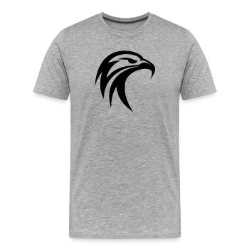 Tribal Adler - Männer Premium Bio T-Shirt - Grau meliert - Vorne - Damien (186cm)