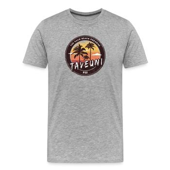 Taveuni – Fiji's Tropical Paradise - Men's Premium Organic T-Shirt - heather grey - Front - Damien (186cm)