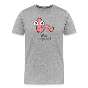 What is Luegsch? - Men's Premium Organic T-Shirt - heather grey - Front - Damien (186cm)