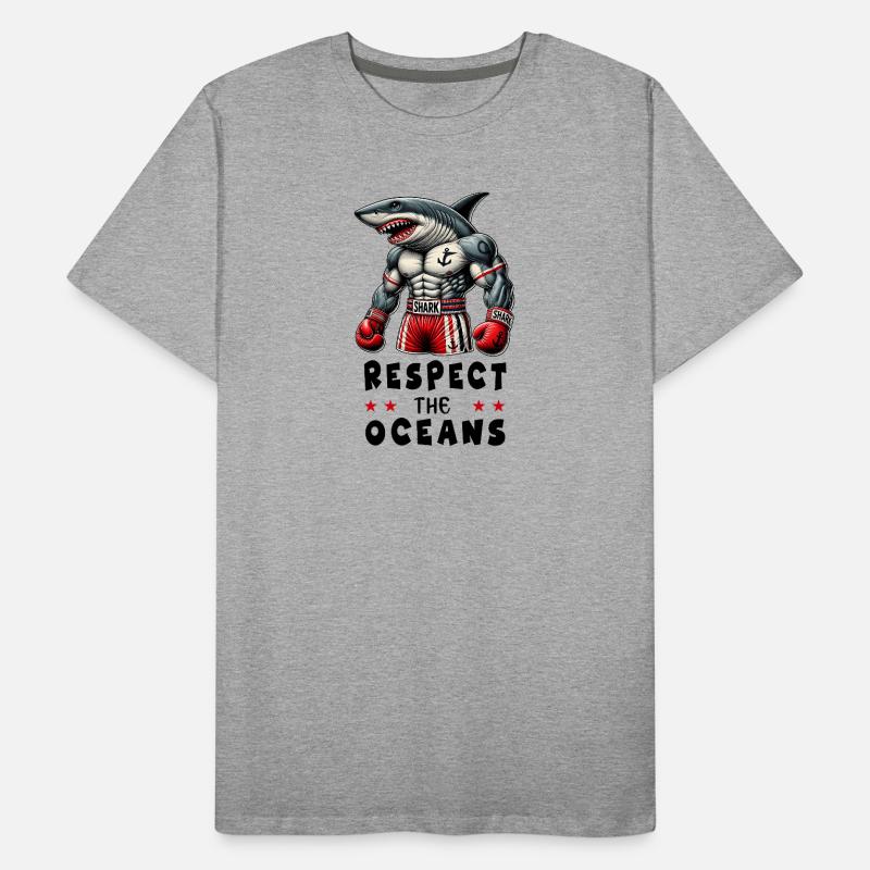 Respect du design Ocean Shark T-shirt bio Premium Homme