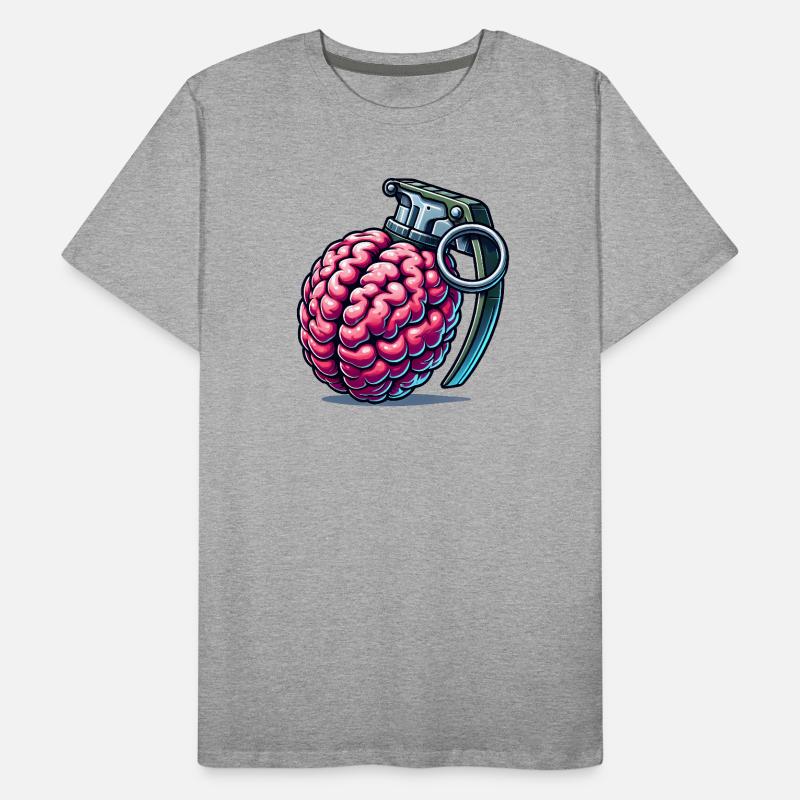 Brain Grenade – Explosive Thoughts Men's Premium Organic T-Shirt