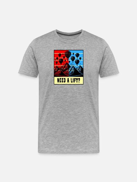 Conception de montgolfière - T-shirt bio Premium Homme - gris chiné