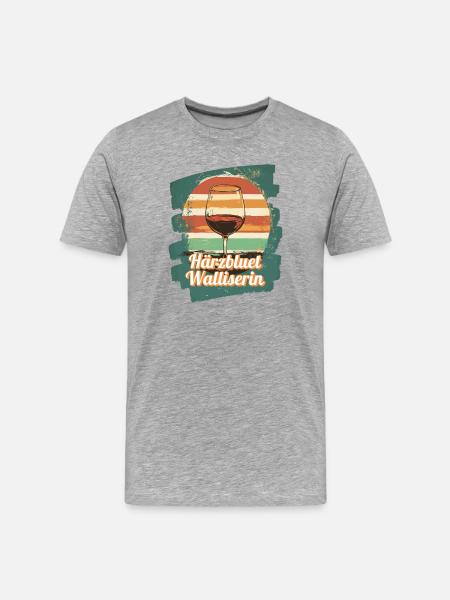 Härzbluetvaliserin ValaiserValais, Switzerland - Men's Premium Organic T-Shirt - heather grey