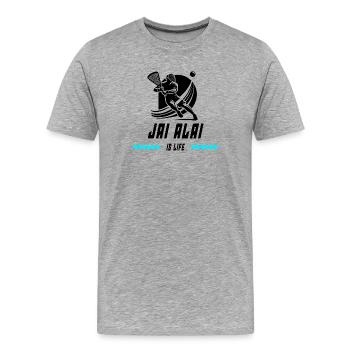 Jai Alai is alive - Men's Premium Organic T-Shirt - heather grey - Front - Damien (186cm)