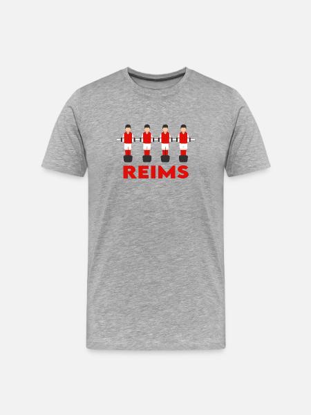 Reims - Männer Premium Bio T-Shirt - Grau meliert