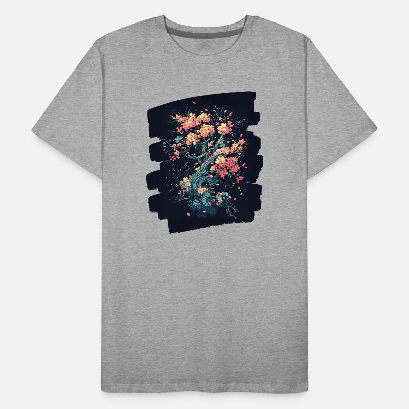 Printemps Printemps Début Fleur Fleurs T-shirt bio Premium Homme